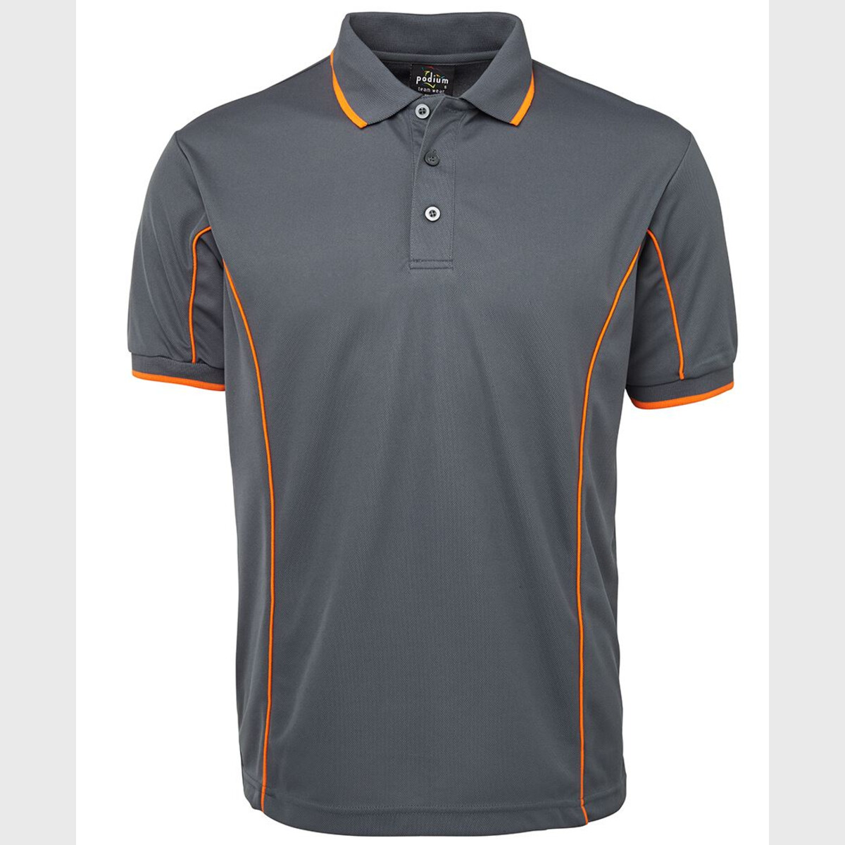 Mens S/S Piping Polo Front